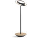 Royyo 17.4 inch 11.00 watt Matte Black with White Oak Desk Lamp Portable Light